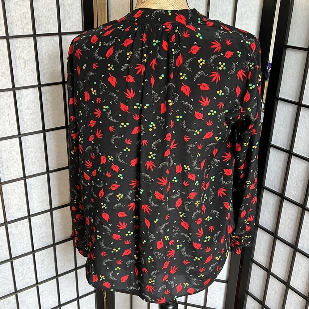 EUC Zadig & Voltaire Tender Print Long Sleeve Silk Blouse Size XS - Picture 3 of 14
